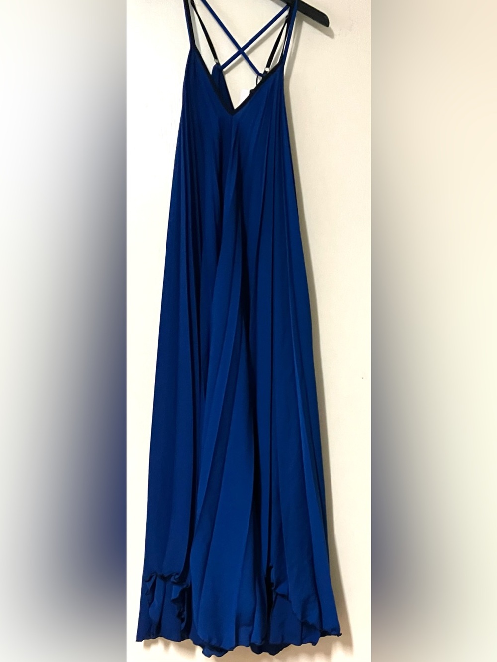Cobalt Blue Trapeze Style Maxi Dress by SFIZIO Tessuto: Size 2 XS USA (38 IT)